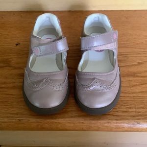 Lavender leather party shoes for girls